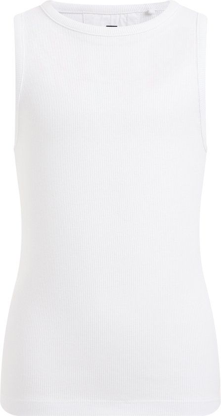 WE Fashion Ribbed Top White - Girls - Size 158/164 - Sleeveless
