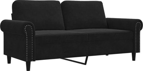 vidaXL Tweezitsbank 140 cm fluweel zwart