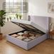 STAN Bedkap voor Adultes 160 x 200 cm, beige gestructureerde stof, hoog hoofdeinde met oren, 2 LED-lampen en USB-A en USB-C poorten