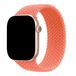 123watches.nl Apple Watch Bandje Onyx - Gevlochten - Solo - Nylon - Tangerine