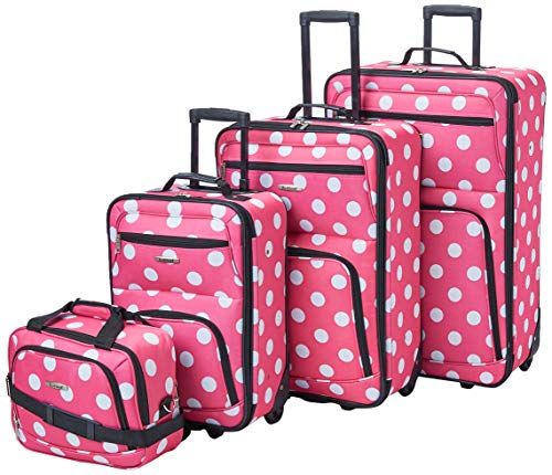 Rockland Bagage Dots 4-delige Bagage Set - F46-PINK DOT