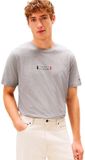 Tommy Hilfiger Heren T-shirt Katoen Korte Mouw Regular Fit L Medium Grey Heather