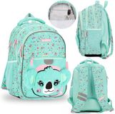 Sarcia.eu Koala Turquoise School Tas rugzak voor schoolmeisjes met reflectoren Basisschool rugtas 40x29x20cm, 23 l