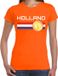 Bellatio Decorations Shoppartners Bv Holland landen t-shirt met medaille en Nederlandse vlag - oranje - dames - XXL