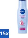 Nivea Shampoo Diamond Gloss - 250 ml - Lot économique - 15 pièces