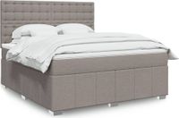 Maison Exclusive - Boxspringbed met matras, taupe, 180x200 cm, gestoffeerd