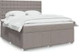 Maison Exclusive - Boxspringbed met matras, taupe, 180x200 cm, gestoffeerd