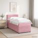 vidaXL Boxspringbed met matras en hoofdeinde Roze 90 x 190 cm Fluweel