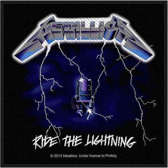 Metallica Ride The Lightning Patch zwart-blauw-wit Polyester