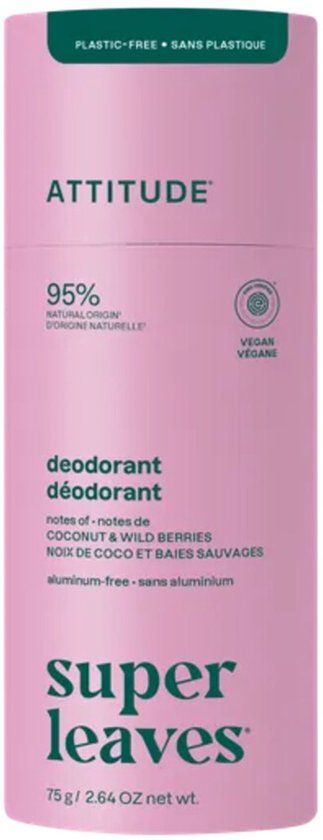 Attitude Super Leaves Natural Deodorant Coconut & Wild Berries - 75gr