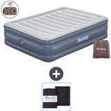 Bestway luchtbed - 2-Persoons - 152 x 203 x 51 cm - Grijs - Inclusief pomp en Hoeslaken