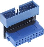 InLine® adaptateur USB 3.0 interne, mâle vers femelle, coudé vers le haut