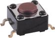 Mentor 1254.1004 Bouton-poussoir 12 V DC/AC 0.05 A 1x OFF/(ON) Momentané 1 pièce(s)