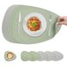 KitchenBoss 6-delige set placemats en onderzetters Geschikt voor keuken, eettafel en bureau Groen + grijs 40 x 30 cm
