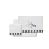 Beddengoed Coralina Beddengoed Minicuna Honey Bear wit en grijs