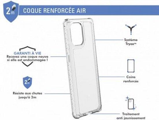 Force Case, Hoesje geschikt voor Oppo Find X3 Pro - AIR Versterkt, Transparant