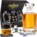 Whisiskey Carafe à whisky - Classique - 0,7 L - Inclus 2 verres tumbler et 8 pierres à whisky