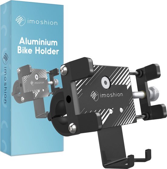 imoshion aluminium telefoonhouder fiets - Zwart