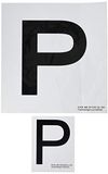4R Quattroerre.it - 1570 - sticker "P" beginner, 2 stuks voor + achter