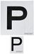 4R Quattroerre.it - 1570 - sticker "P" beginner, 2 stuks voor + achter