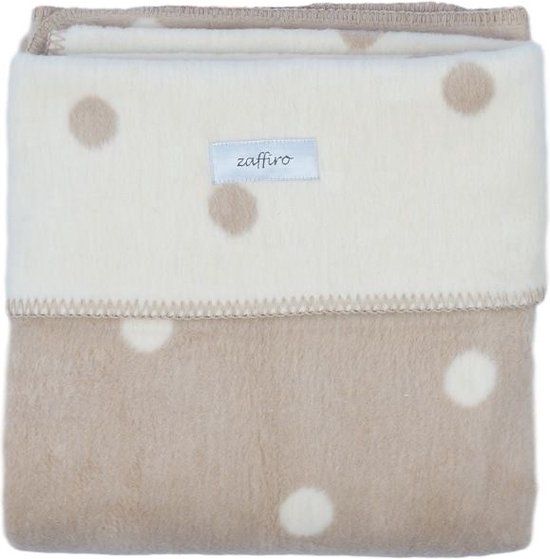 Zaffiro Ecru & Beige Gestipt Ledikantdeken - 100 x 150 cm - Katoen - Anti-allergie