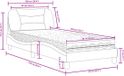 vidaXL Lit avec matelas "Hvar" tissu bleu 90x200 cm