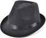 Rubies Carnaval verkleed hoed voor een Maffia/gangster - antraciet - polyester - volwassenen