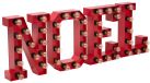 JJA XXL-décoration de Noël en métal, hauteur 62 cm, sur secteur, Rouge