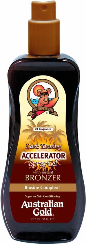 Australian Gold Dark Tanning Accelerator Spray Gel met bronzer 237 ml