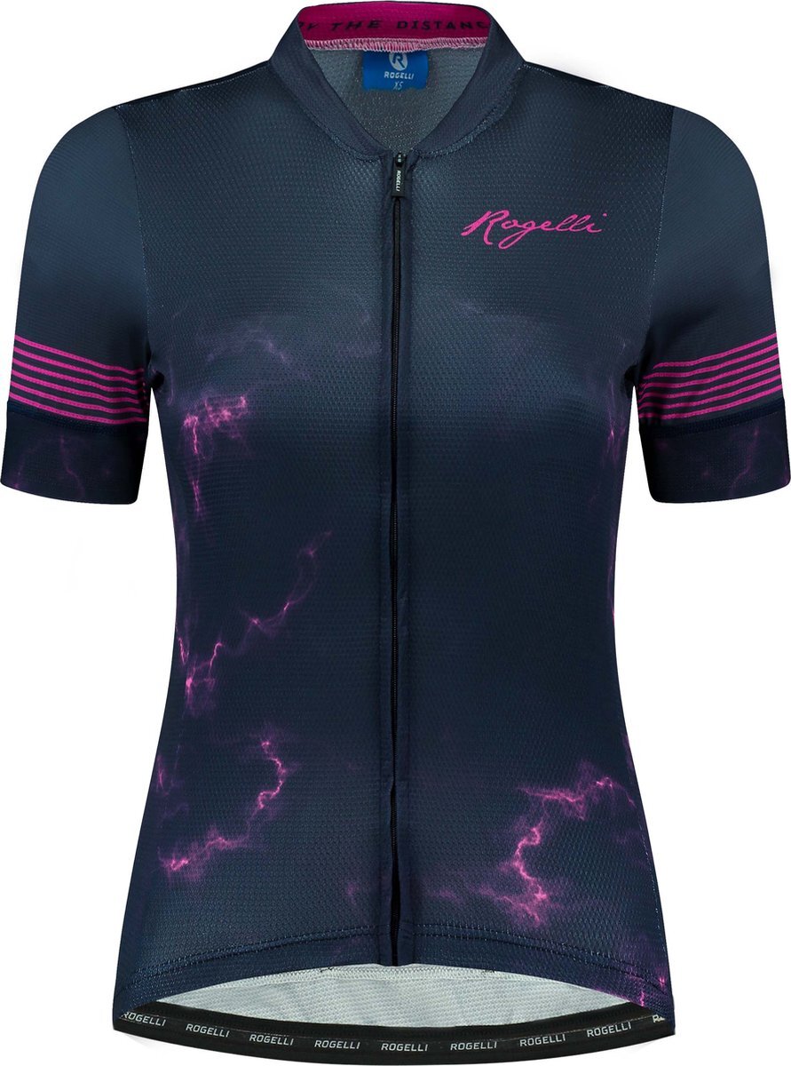 Rogelli Marble Fietsshirt Dames Blauw - Maat XL