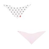 Bib Bandana-slabbetje Tri Pack 2 Be Dots Roze 38 x 18 cm