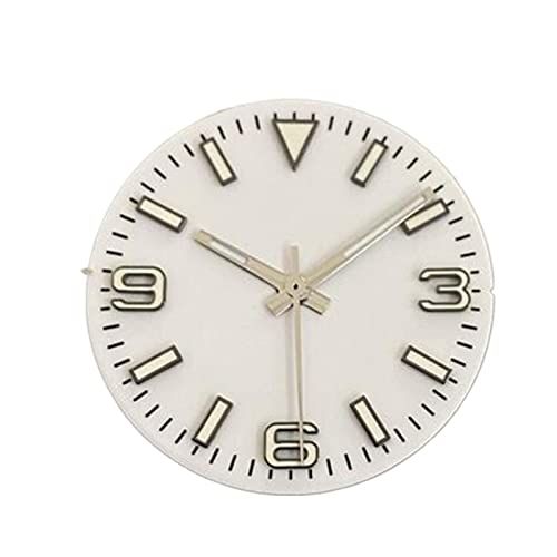 Youngran 28.5mm 369 Strip Nail wijzerplaat + horloge Hand Inloggen Strip Nails Green Luminous Geschikt for NH35 / 36 / 4R / 7S Beweging leisurely (Color : White)