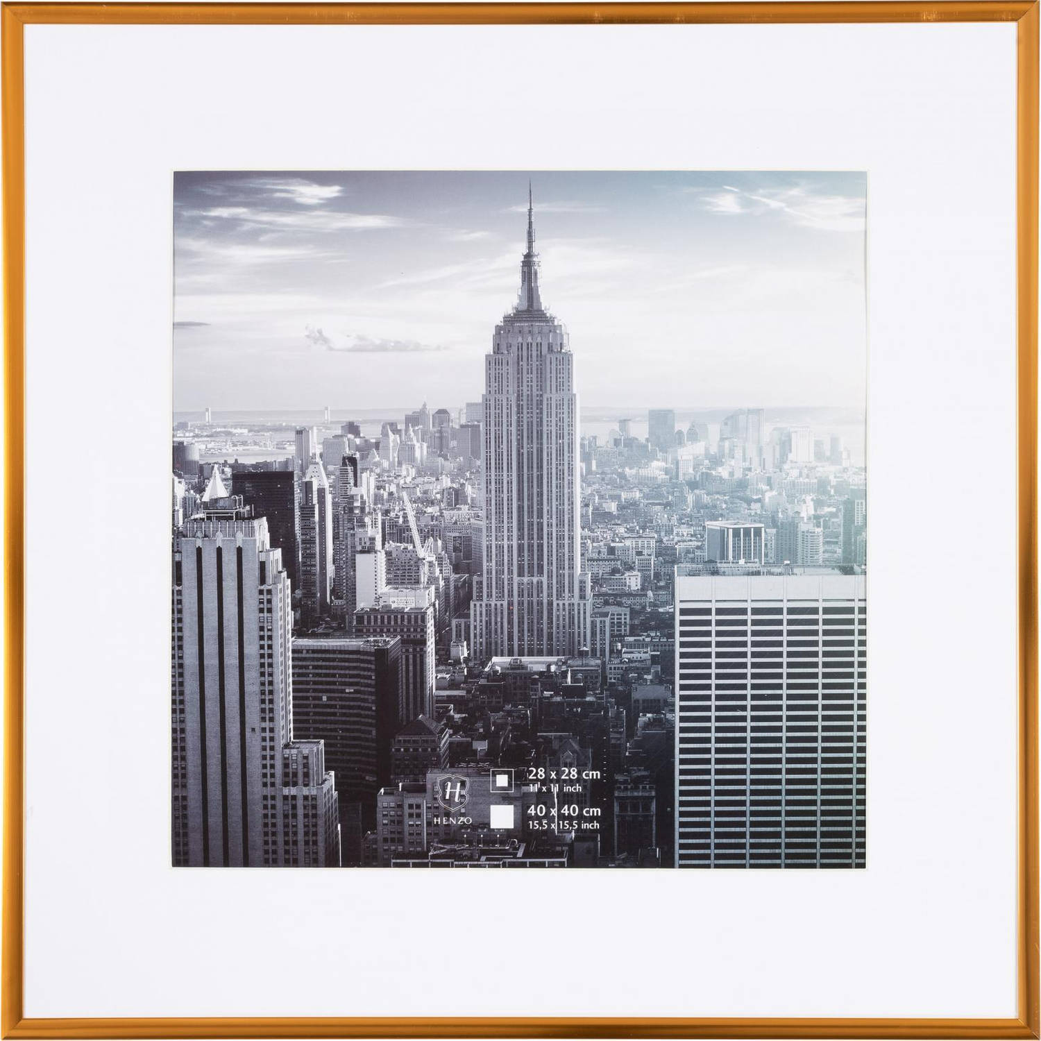 Henzo fotolijst - manhattan - fotomaat 40x40 cm - brons