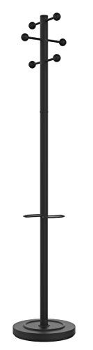 Unilux Garderobestandaard Access - Zwart - 175 cm - Kledingrek met 6 haken