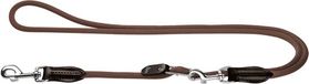 Hunter Variolijn Freestyle Nylon Rond 260x1 cm - Hondenriem - Bruin
