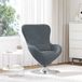 vidaXL Fauteuil ovale velours gris foncé 63 x 73 x 90 cm