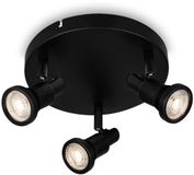 B.K.Licht BRILONER LED Badkamerlamp Plafondlamp Spotlight Badkamer IP44 GU10 mat zwart