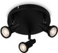 B.K.Licht BRILONER LED Badkamerlamp Plafondlamp Spotlight Badkamer IP44 GU10 mat zwart