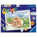 Ravensburger CreArt: Joyful Kitten - Schilderij met cijfers voor kinderen vanaf 7 jaar, inclusief schilderset met planken, frame, penseel en kleuren, 14 x 19 cm, cadeau-ideeën