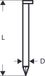Bosch Professional 2608200008 Nagel D-Kop Nagel 34°, Gegalvaniseerd, Glad; Sn34Dk 80G