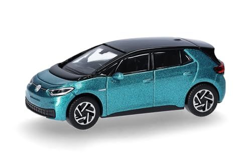 Herpa automodel VW ID.3, makena-turquoise metallic (dak zwart), schaal 1:87