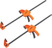 VEVOR 2x Eenhandsklem 609,6 mm bekopening Snelspanklem 136 kg draagvermogen Klem Schroefklem Ideaal voor het knippen, verbinden en monteren van houten producten of stalen materialen