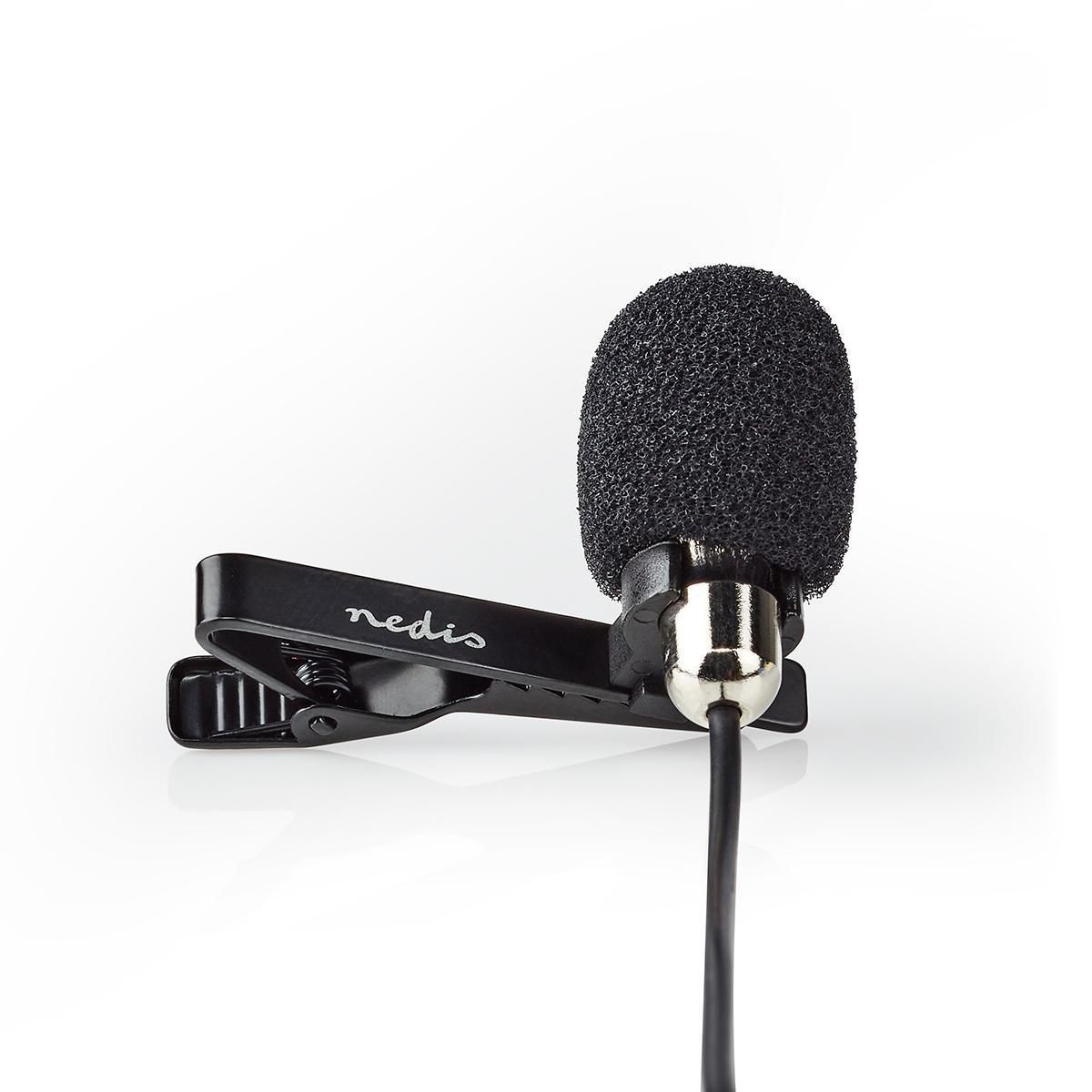 Nedis MICCJ105BK - Microfoon - Bedraad - 1.8 m - Zwart/Chroom