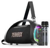 Merkloos Bluetooth speaker karaoke set - 200 W RMS - 300 W piek - 2 draadloze microfoons - Zwart