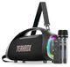 Merkloos Bluetooth speaker karaoke set - 200 W RMS - 300 W piek - 2 draadloze microfoons - Zwart