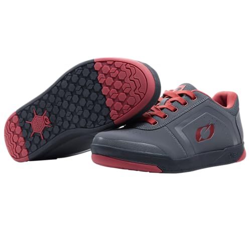O'NEAL Mountainbike Schoenen Downhill Freeride Vegan Pinned Flat Pedal V.22 Rood Grijs 41