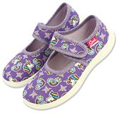 BECK Ballerina's 'Violet Dream' lichtblauw / geel / lila / wit