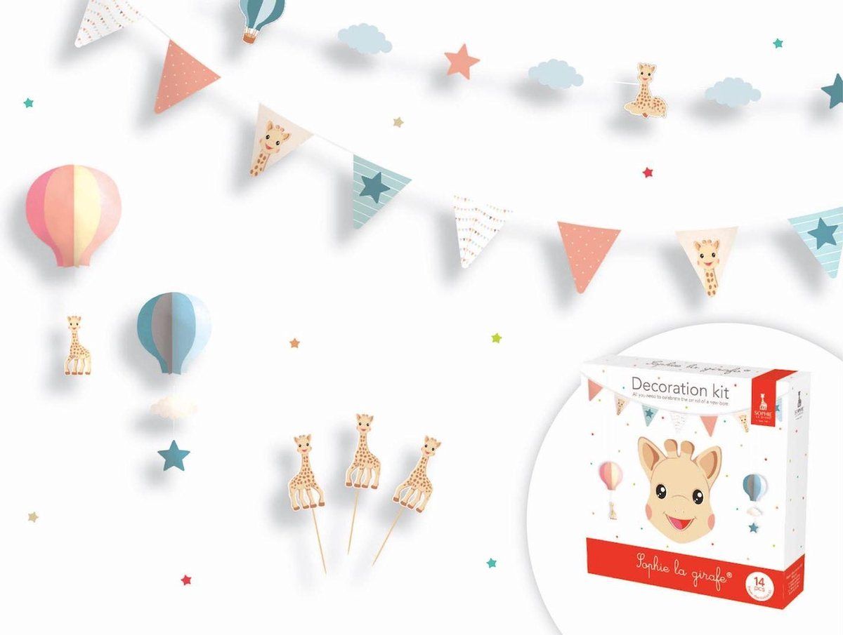 Sophie de Giraf Decoratie Set - Babyshower/Feestje - Papier
