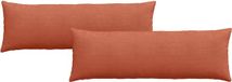 vidaXL Zitkussens - 2 stuks - Rood-oranje - 120 x 40 cm - Corduroy stof