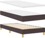 vidaXL Boxspring Bed met Hoofdeinde Donkerbruin 90 x 200 cm Stof